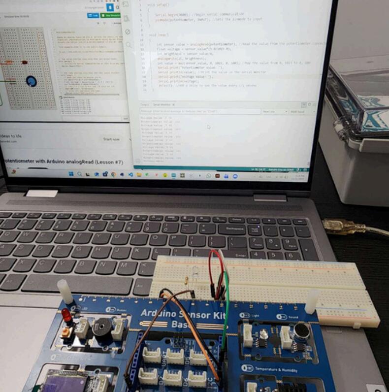 Connected to the breadboard. Still debugging, troubleshooting why the bulb wouldn't illuminate.